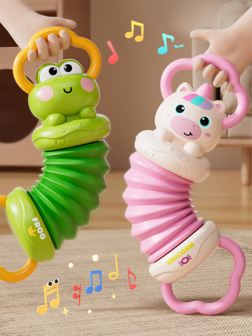 Baby Accordion Toy Unicorn Musical Instrument Early Educational Sensory Toy for Toddlers Interactive Handheld Toy Birthday Gift