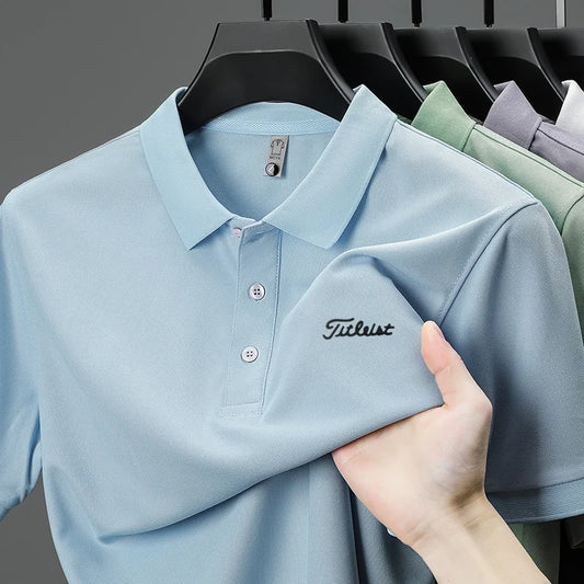 designer men's high quality brand short sleeves polo shirt lapel letter printing ventilate t-shirt business leisure men's wear