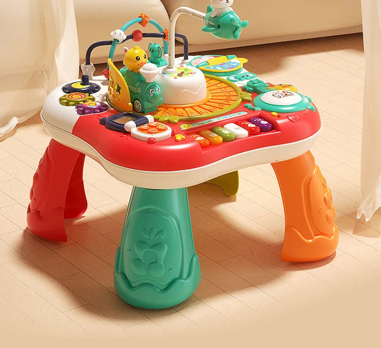 Kids Multifunctional Early Education Game Table Electric Train Baby Montessori Learning Busy Board Sensory Toys for Toddler Gift