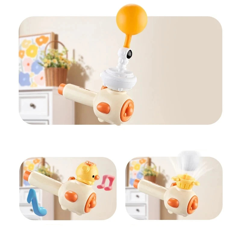 Montessori Toy for Kids with Whistle Ball Blowing Floating Blow Pipe Ball Three in One Sensory Fine Motor Skills Educational Toy