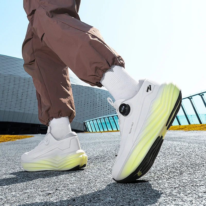 2026 Men's Running Shoes Cushioning Athletic Sneakers Lightweight Jogging Shoes Quick-Lace Breathable Trainers Sports Footwear
