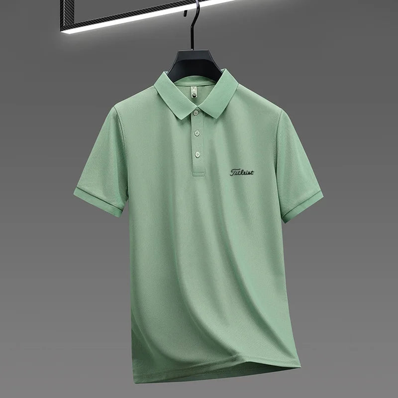 designer men's high quality brand short sleeves polo shirt lapel letter printing ventilate t-shirt business leisure men's wear