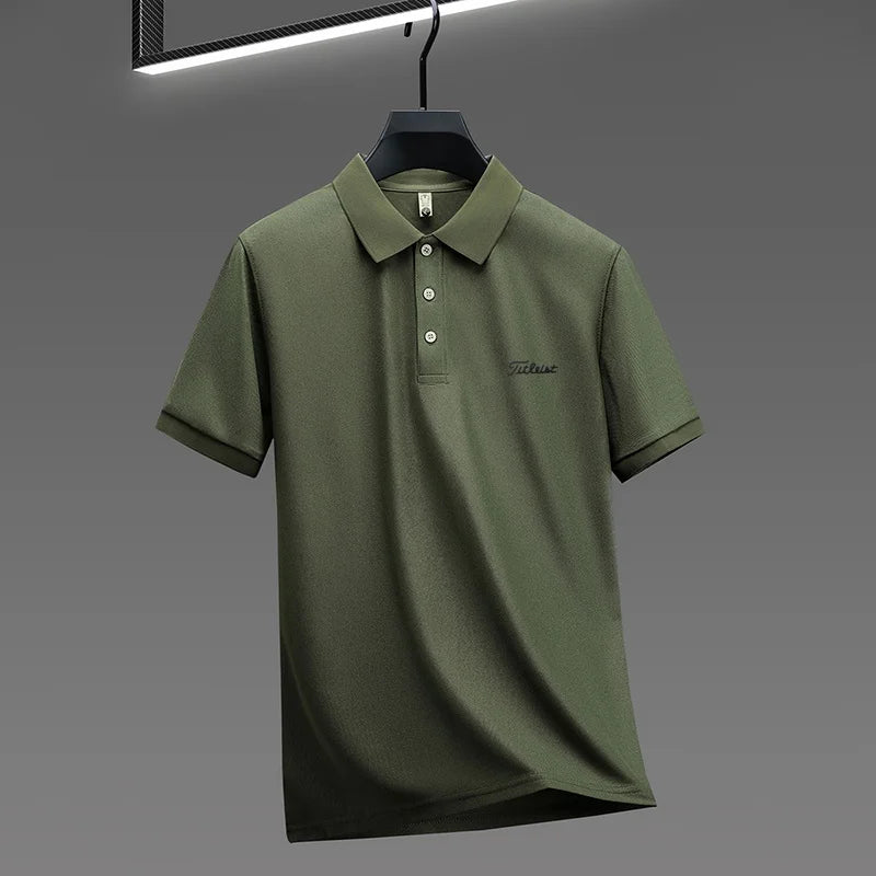 designer men's high quality brand short sleeves polo shirt lapel letter printing ventilate t-shirt business leisure men's wear