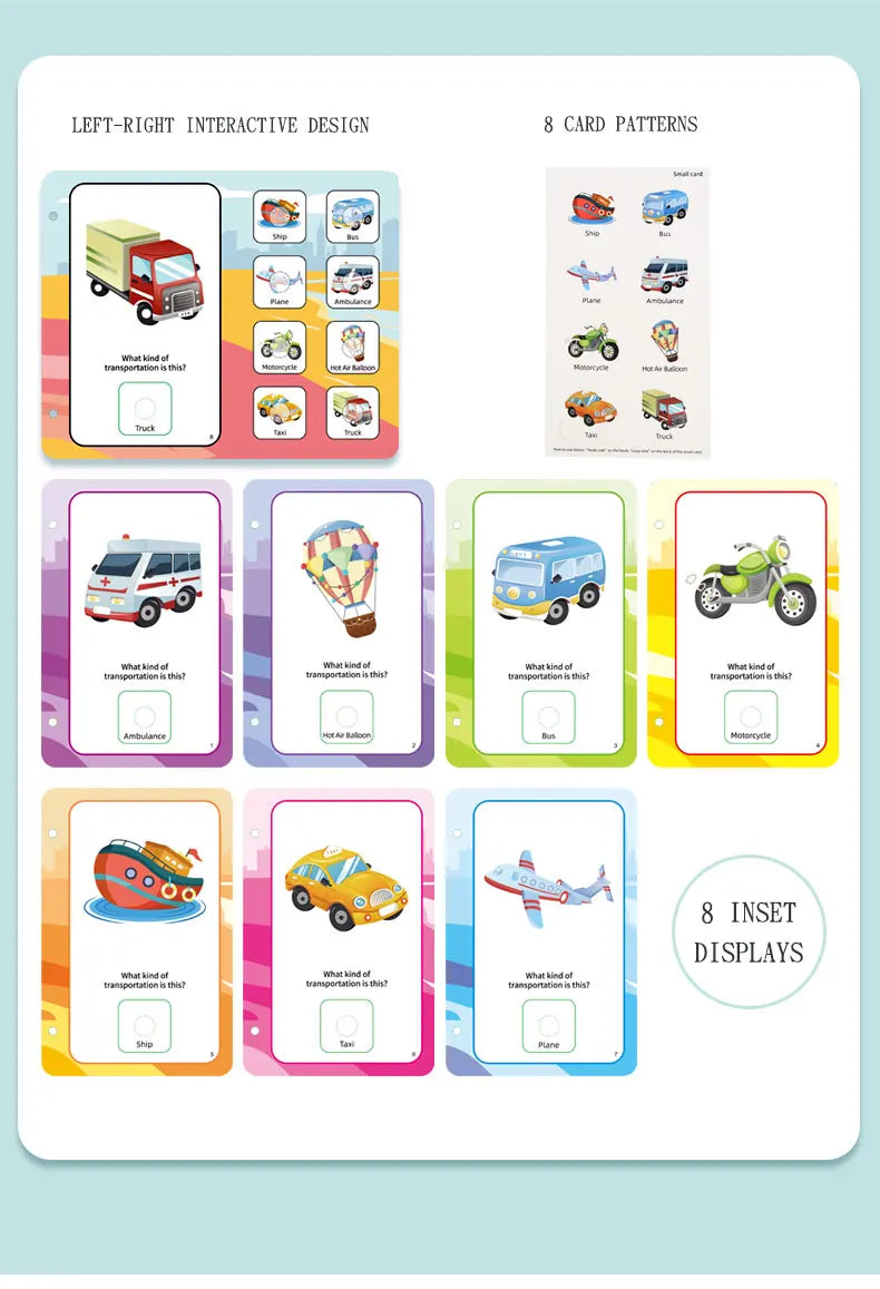 Montessori Baby Busy book My First Quiet Book Paste Early Learning Education Toy Children Toy Matching Game for Babies 2 3 Year