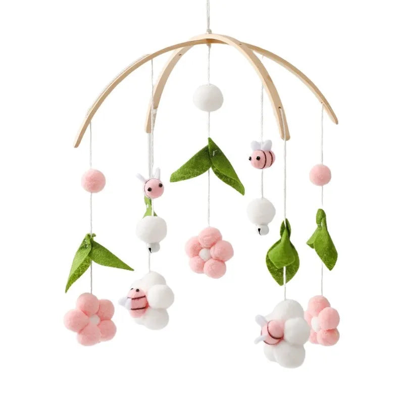 Mobile Wooden Bell Baby Toys 0-12 Months Rattle Toys Bed Newborn Crib mobile With Music Box Bed Bell Hanging Toys Crib Bracket