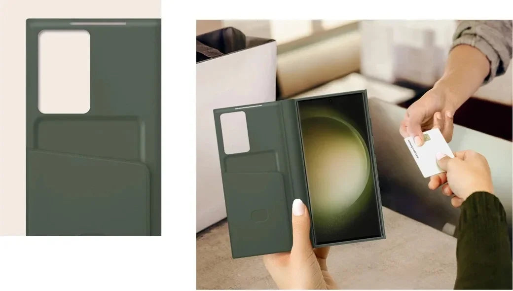 Original For Samsung Galaxy S23 Ultra Smart View Wallet Flip Case for Galaxy S23Ultra Smart View Phone Cover SM-S918B