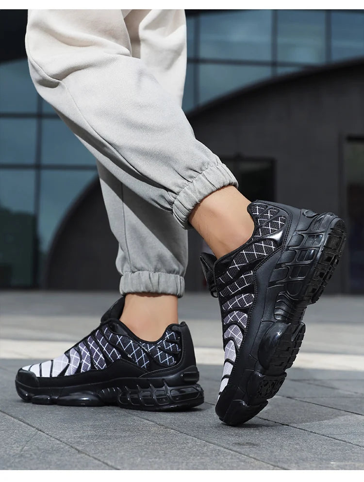 Men's Air Cushion Casual Sports Shoes Breathable Running Shoes for Men Gym Workout Training Walking Comfortable Shock Absorption
