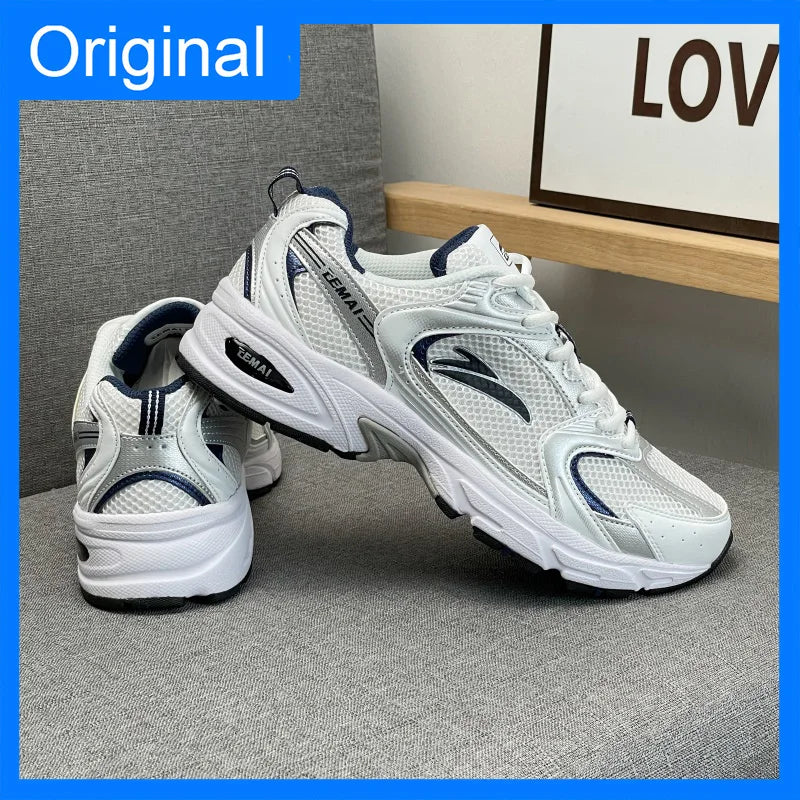 Unisex Sneakers Comfortable Breathe Versatile Outdoor Sports White Tennis Shoes New Thick Soled Non Slip Daily Wear Casual Shoes