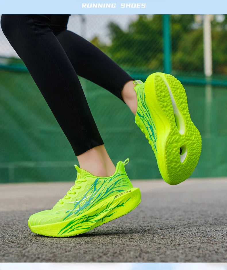 Marathon Running Shoes Men Carbon Board Speciality Sports Breathable Lightweight Women's Comfortable Athletic Nonskid Sneakers