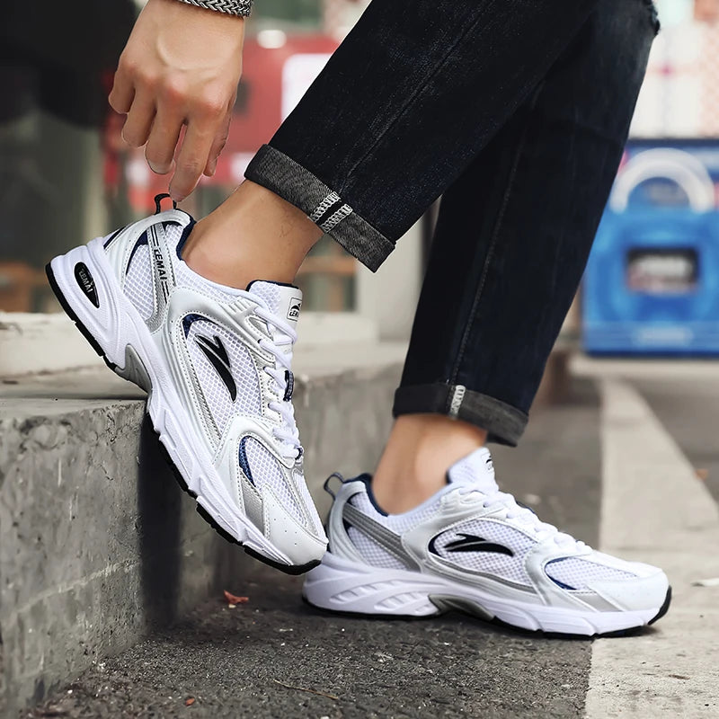 Unisex Sneakers Comfortable Breathe Versatile Outdoor Sports White Tennis Shoes New Thick Soled Non Slip Daily Wear Casual Shoes
