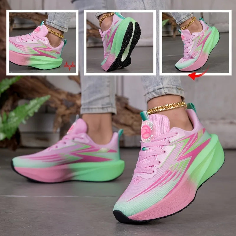 Sports Running Shoes Casual Marathon Breathable Lightweight Comfortable Athletic Nonskid Walking Sneakers Outdoors Zapatillas
