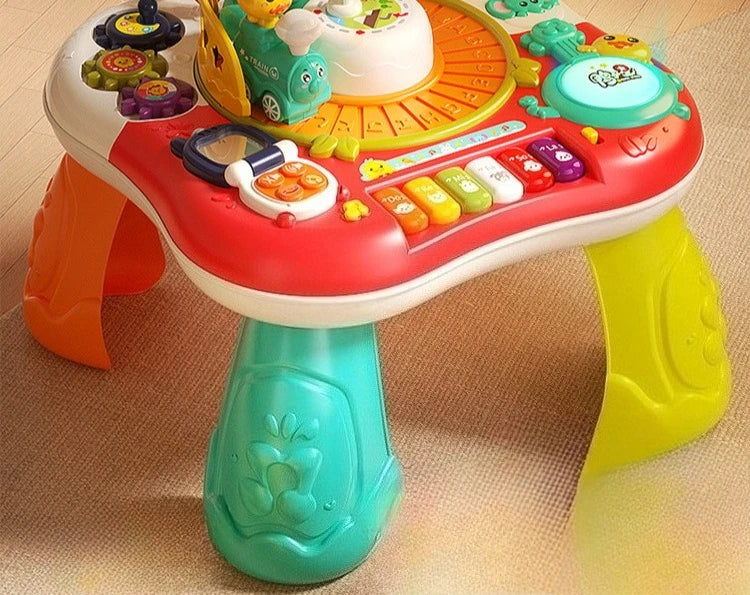 Kids Multifunctional Early Education Game Table Electric Train Baby Montessori Learning Busy Board Sensory Toys for Toddler Gift