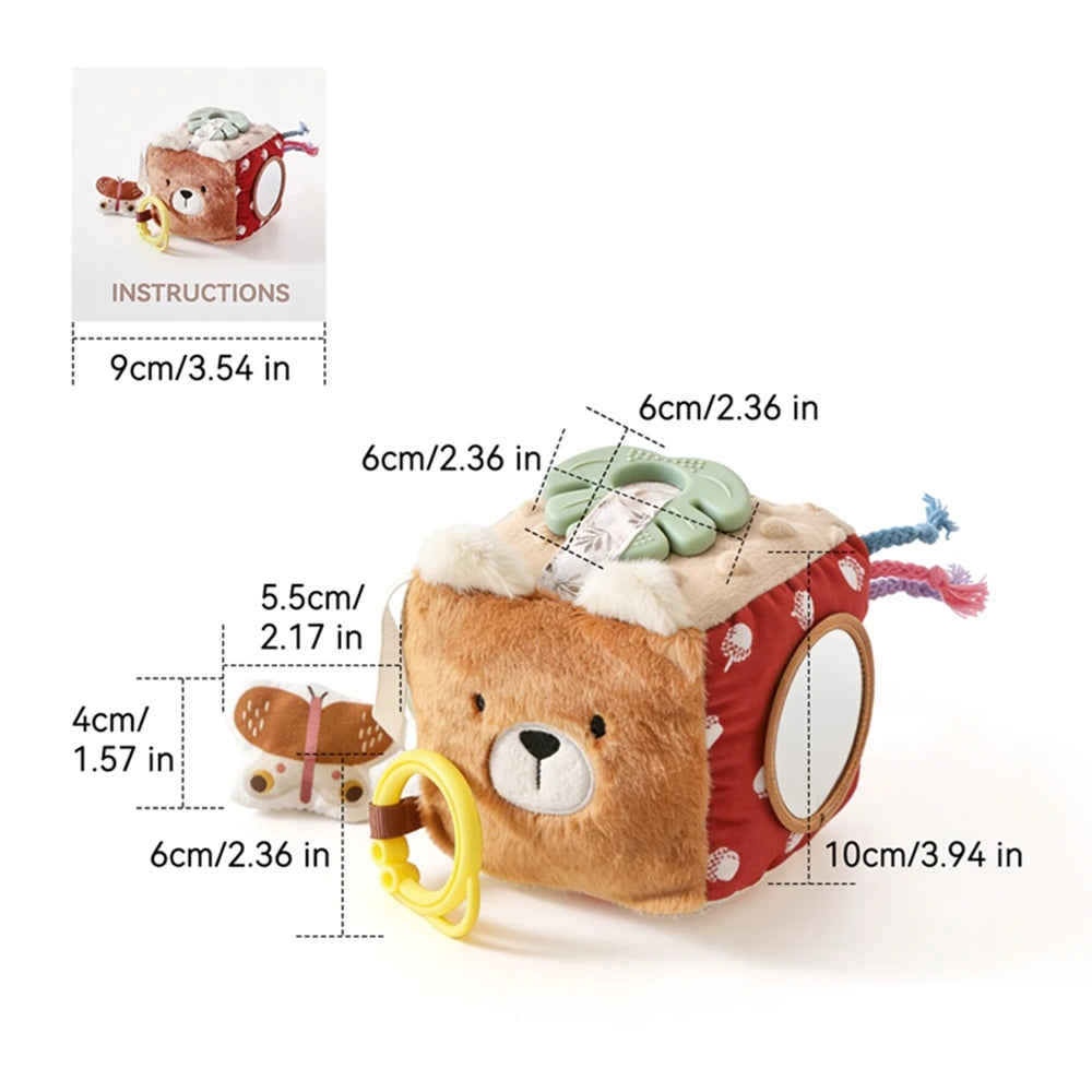 Montessori Cloths Toys Magic Cotton Animal Tissue Box Kids Finger Exercise Cloth Busy Box Toys Baby Educational Activity Sensory