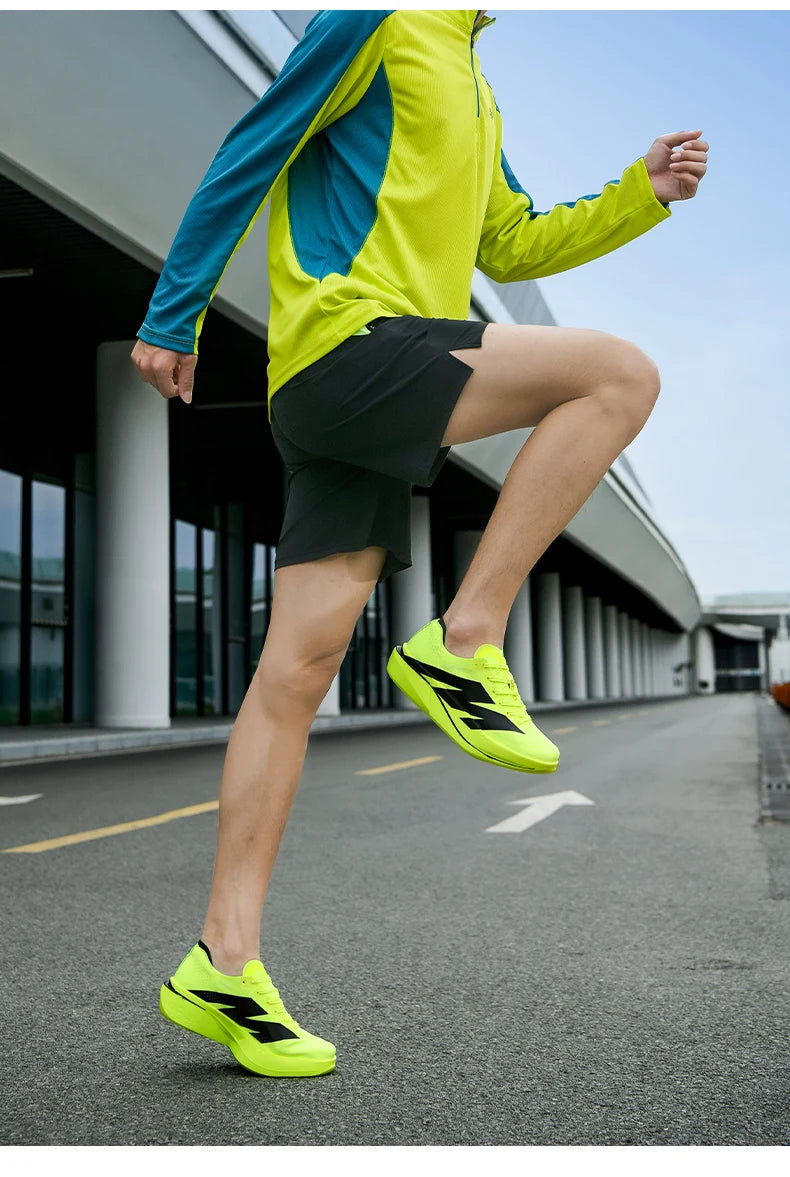 Fashion Men Women Outdoor Running Shoes Marathon Carbon Board Lightweight Comfort Casual Sneakers Breathable Jogging Sports Shoe