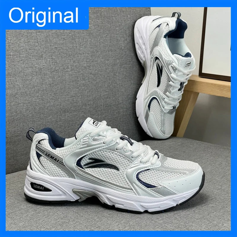 Unisex Sneakers Comfortable Breathe Versatile Outdoor Sports White Tennis Shoes New Thick Soled Non Slip Daily Wear Casual Shoes