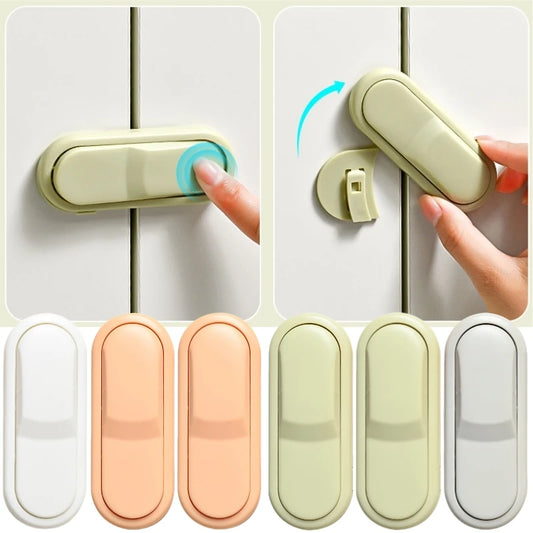 Children's Drawer Safety Lock Cabinet Door Protection Latch Baby Anti Pinch Hand Invisible Lock Opposite Door Wardrobe Locks