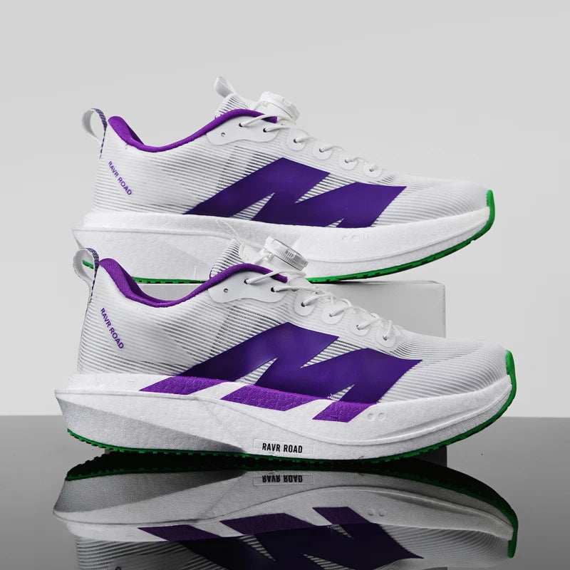 Marathon Carbon Plate Running Shoes Rotary Buckle Supercritical Foam Ultra Light Athletic Shoes Unisex Training Jogging Sneakers