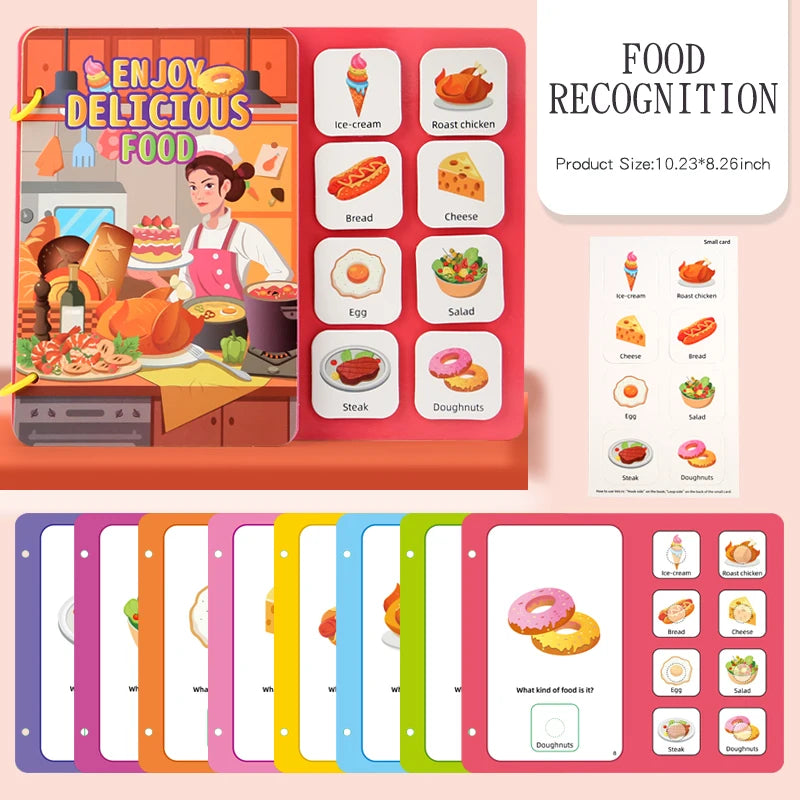 Montessori Baby Busy book My First Quiet Book Paste Early Learning Education Toy Children Toy Matching Game for Babies 2 3 Year