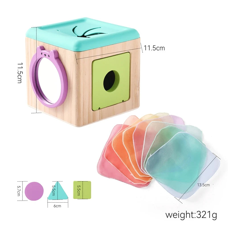 Montessori Cloths Toys Magic Cotton Animal Tissue Box Kids Finger Exercise Cloth Busy Box Toys Baby Educational Activity Sensory