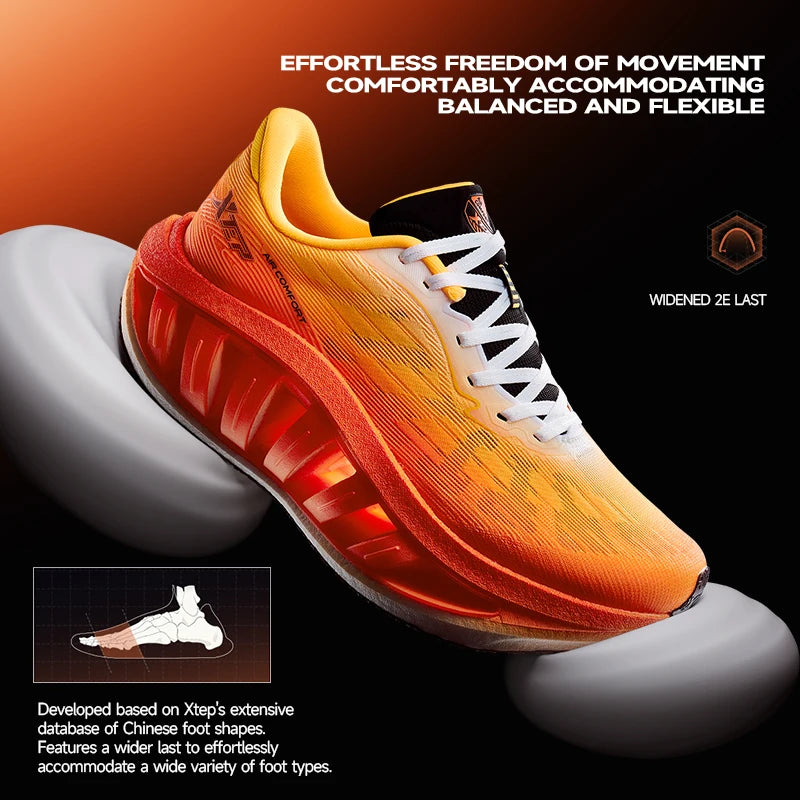 Xtep Light Boat MAX Male Lightweight Rebound Height-Increasing Stronger Propulsive Force Running Shoes 874219110095