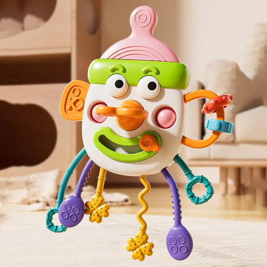 Baby Pull-Up Toy  Baby Silicone Teething Early Education Fidget Activity Grasp Travel Toys For Toddler Montessori Pull String Se