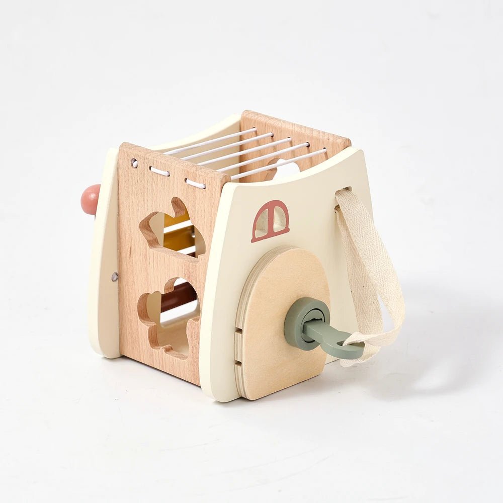 Montessori Five-in-one Toy Wooden Mushroom Baby Puzzle Toy Multi-Functional Sensory Development Early Education Toys Child Gift