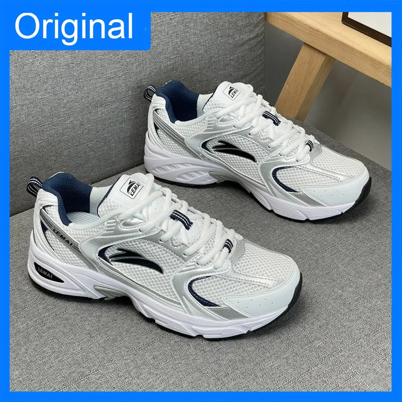 Unisex Sneakers Comfortable Breathe Versatile Outdoor Sports White Tennis Shoes New Thick Soled Non Slip Daily Wear Casual Shoes