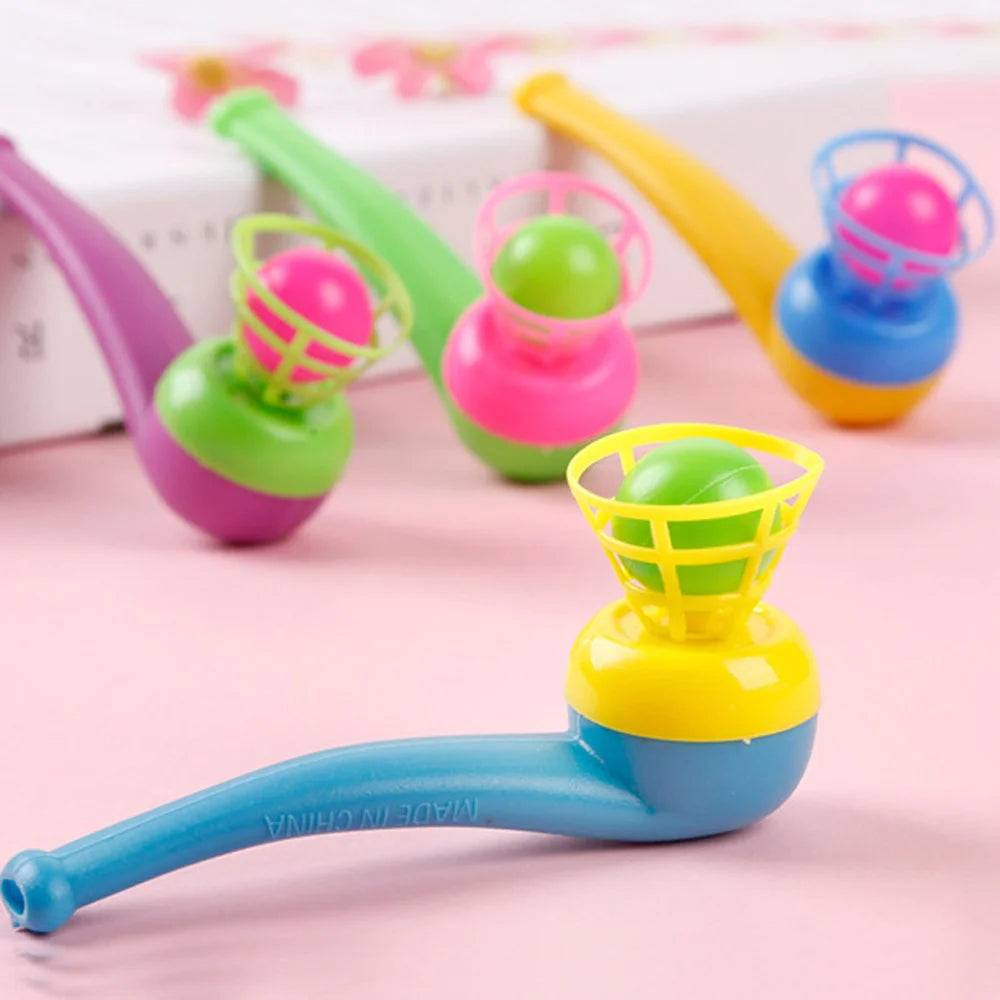 3pcs Plastic Pipe Blowing Ball Toys Outdoor Games Balance Training Toys Learning Toys for Funny Gifts