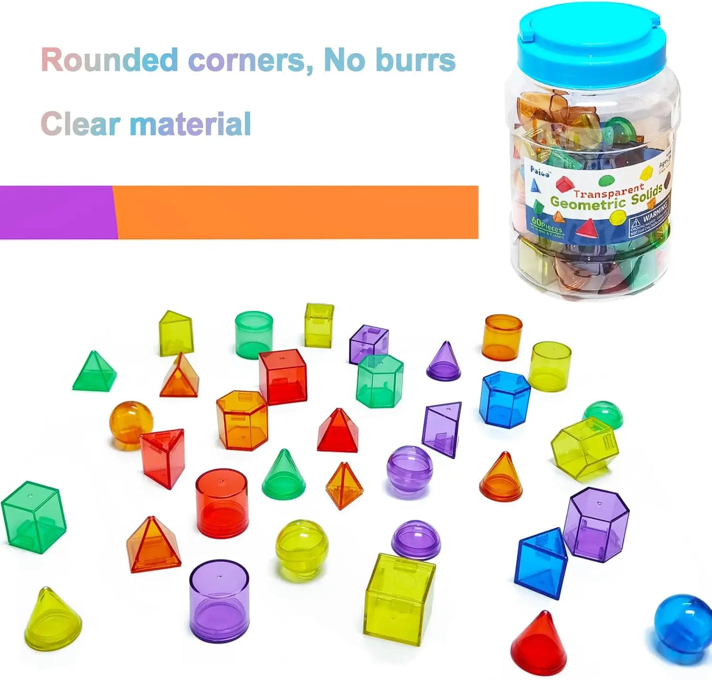 Kids Montessori Colorful Transparent Letters Numbers Set Sensory Activity Math Learning Counting Toy Education Teaching Aids