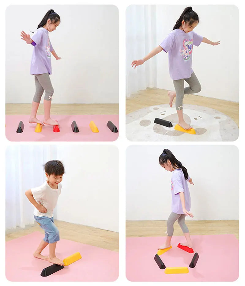 Children Toys Balance Stone Sensory Integration Training Toys Parish Outdoor Sports Party Social Games Tactile Montessori Games