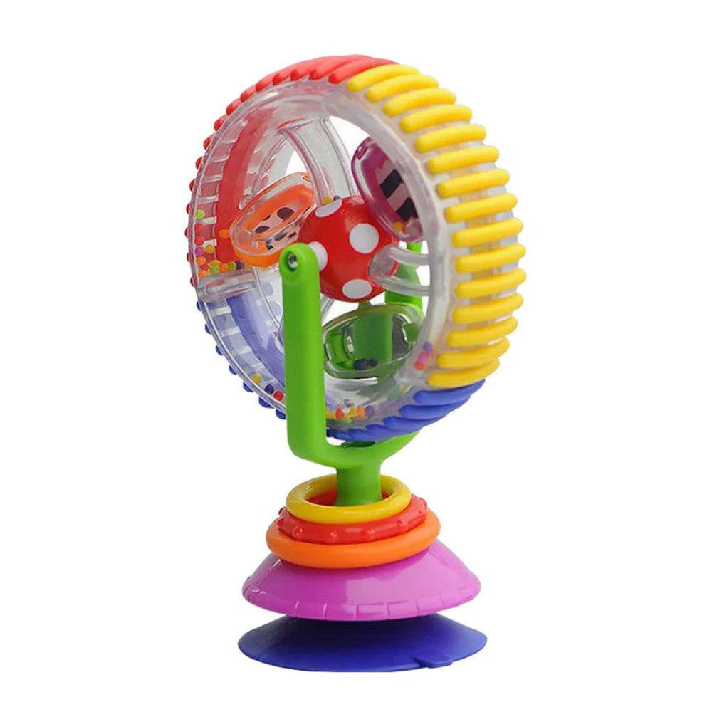 Baby Rotating Ferris Wheel Rattle with Suction Cup Rattle Toy Funny Feeding Plaything for Early Development Babies and Toddlers