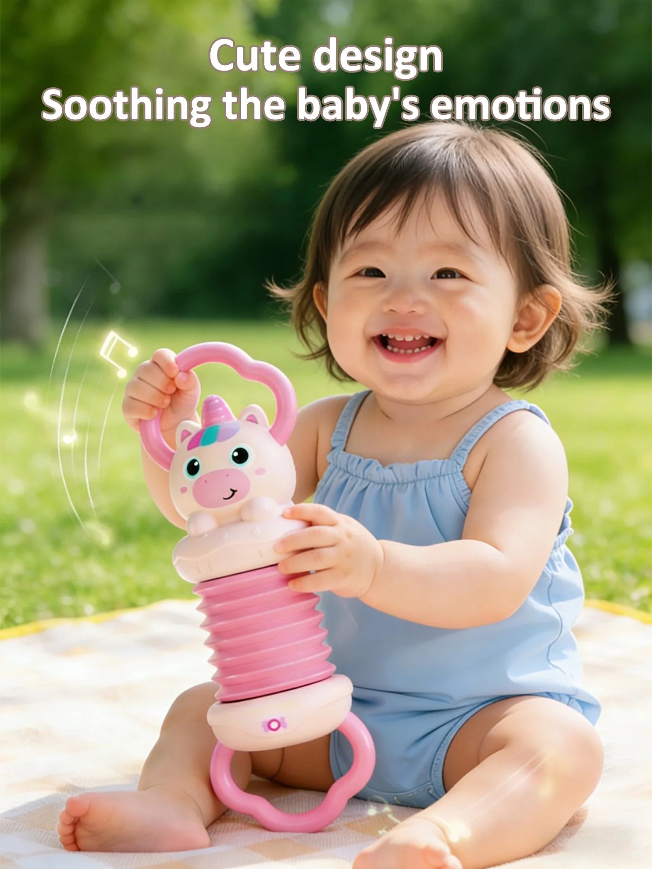 Baby Accordion Toy Unicorn Musical Instrument Early Educational Sensory Toy for Toddlers Interactive Handheld Toy Birthday Gift