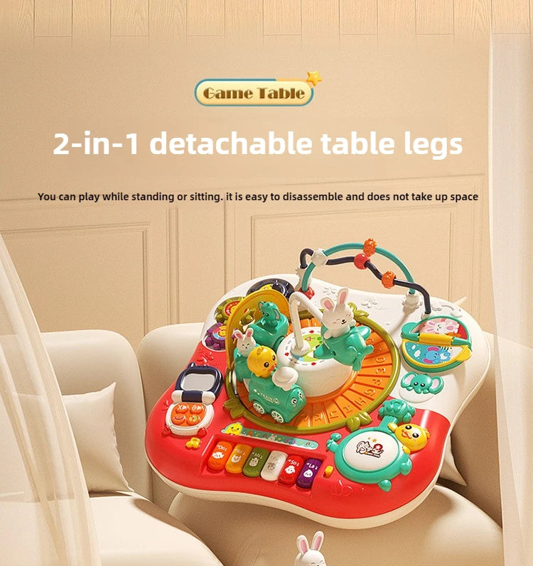 Kids Multifunctional Early Education Game Table Electric Train Baby Montessori Learning Busy Board Sensory Toys for Toddler Gift