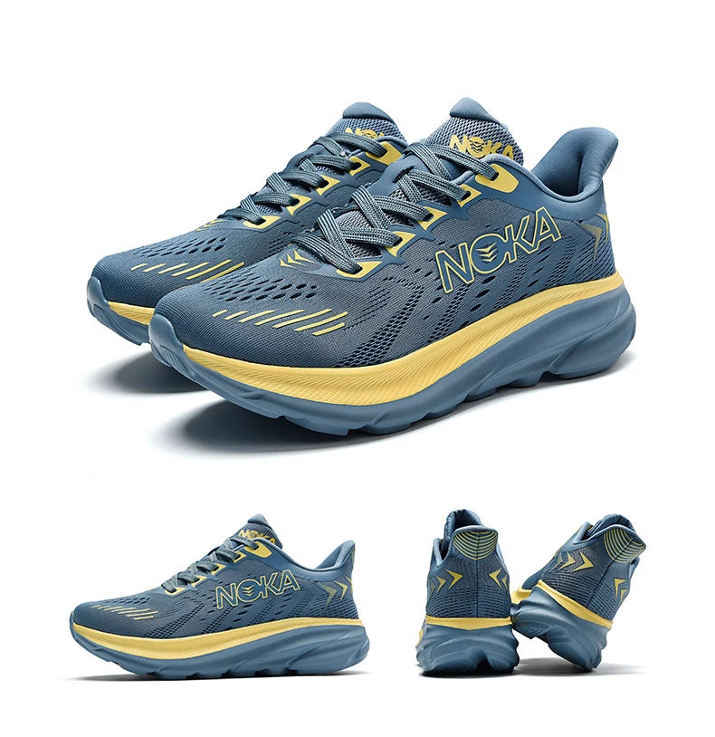 Men's Cushion Running Shoes 5KM Jogging Breathable Mesh Non-Slip Outdoor Trainer Sports Shoes Casual Sneakers Off-road Shoes