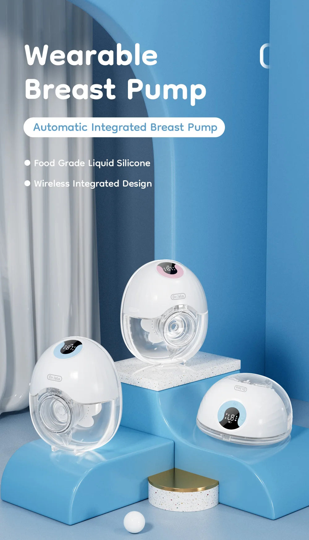 MAMIJOY 2PCS Wearable Breast Pump 4 Modes & 36 Levels Portable Electric Breast Pumps Comfort Milk Collector Hands Free Low Niose