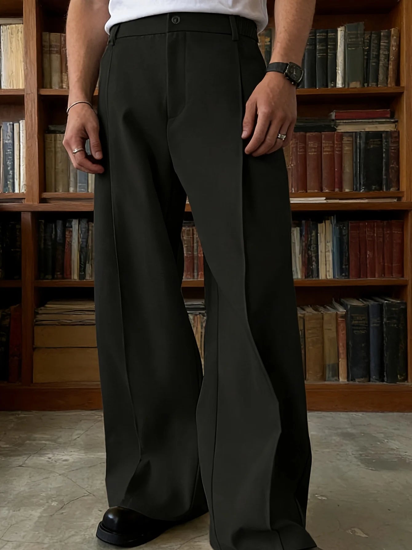 FGKKS Men Pants Fashion Brand New Luxury Anti-pilling Straight Smart Casual Pants Male Black Business Anti Wrinkle Trousers