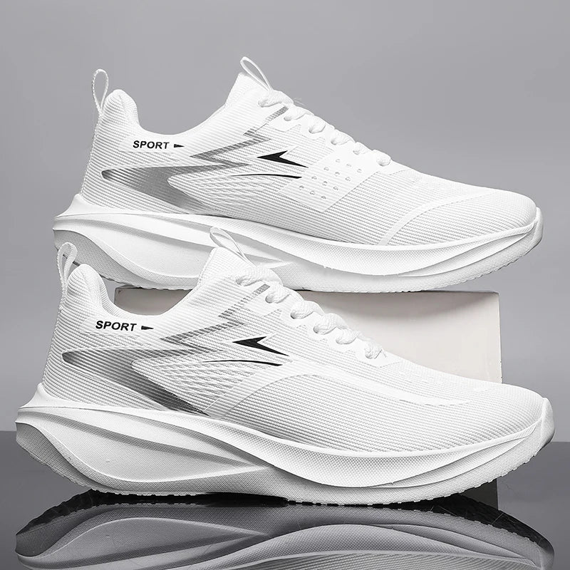 Men Casual Sports Running Shoes Marathon Air Cushion Breathable Lightweight Men Comfortable Athletic Nonskid Sneakers Outdoor