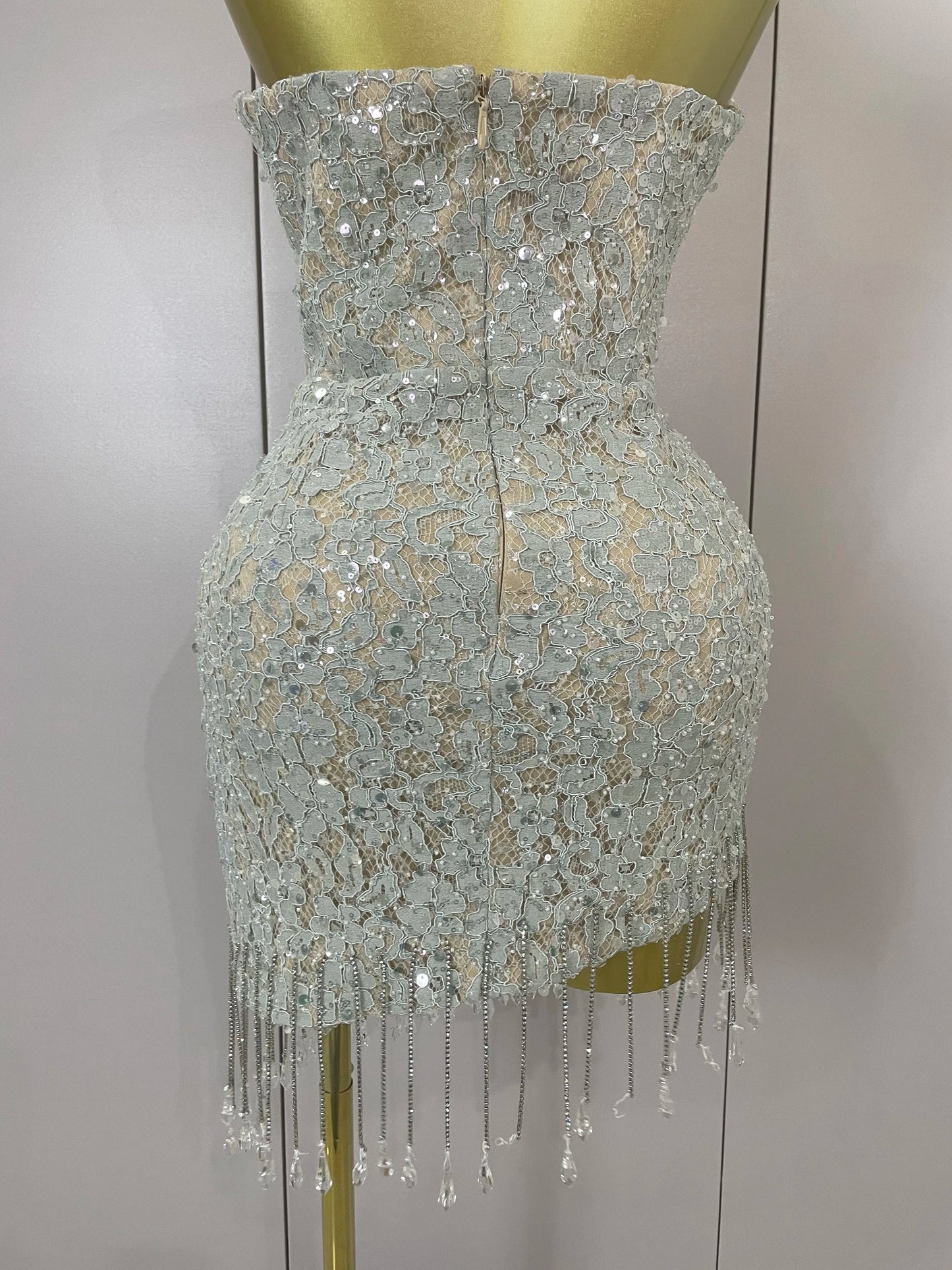 Luxury Sparkle Diamond Tassel Halter Cocktail Dress 2025 Women Elegant Evening Formal Gowns Wedding Party Dresses Stage Costumes