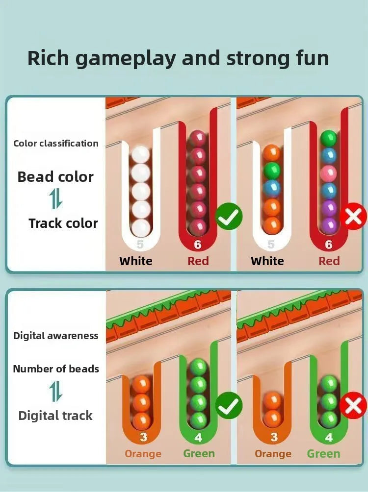 Magnetic Color and Number Maze Learning Education Toys Color Matching Montessori Toys Toys Concentration training for child Gift