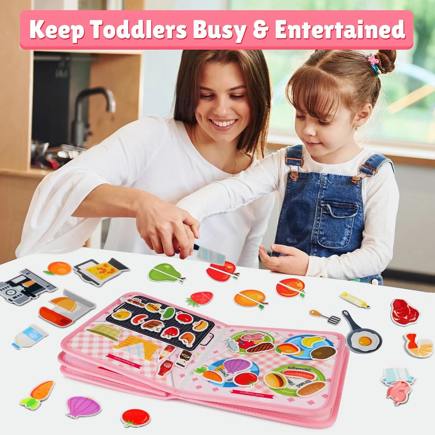 Toddlers Montessori Toys Busy Board Farm Animal Scene Storytelling Activity Toy Quiet Book Felt Activity Educational Sensory Toy