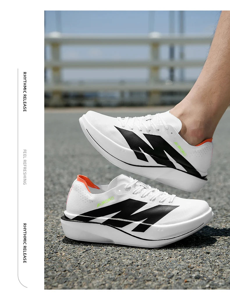 Fashion Men Women Outdoor Running Shoes Marathon Carbon Board Lightweight Comfort Casual Sneakers Breathable Jogging Sports Shoe