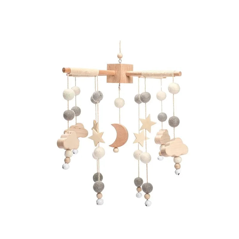 Mobile Wooden Bell Baby Toys 0-12 Months Rattle Toys Bed Newborn Crib mobile With Music Box Bed Bell Hanging Toys Crib Bracket