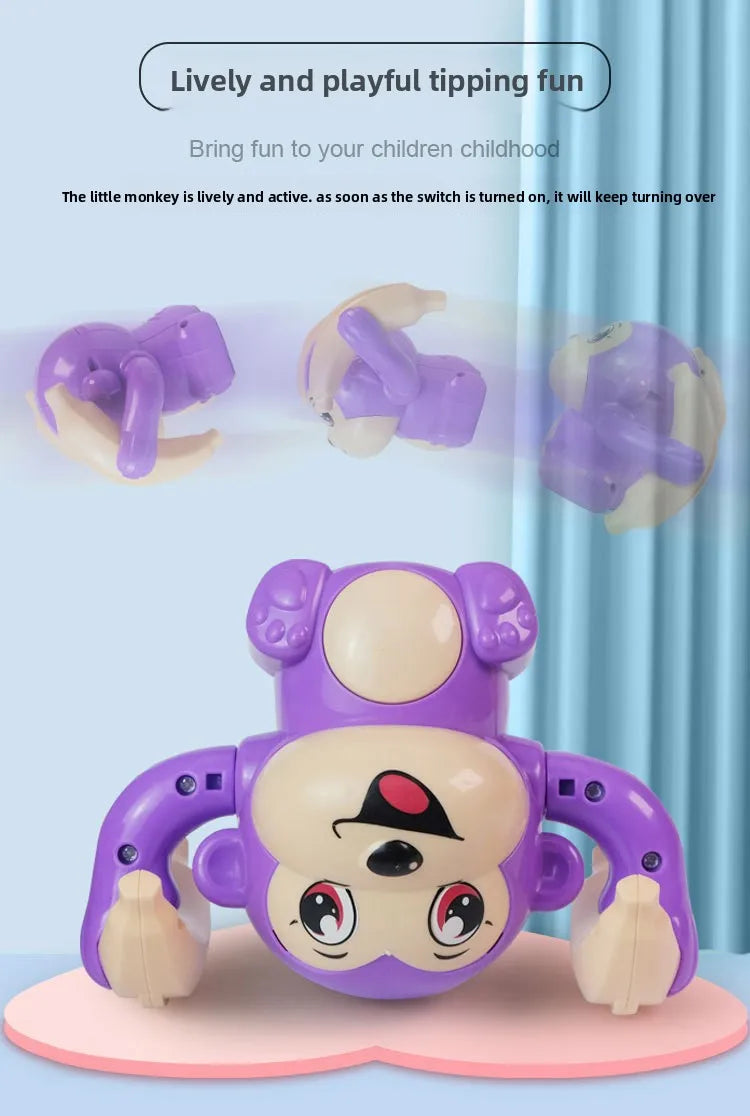 1 baby toy electric rolling monkey light music puzzle sound prompt monkey children's toy gift preschool education toy