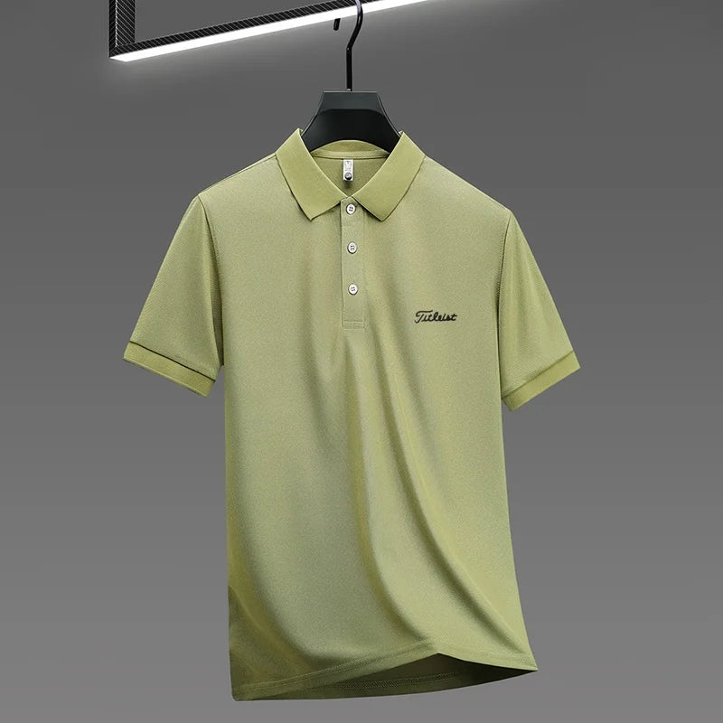 designer men's high quality brand short sleeves polo shirt lapel letter printing ventilate t-shirt business leisure men's wear