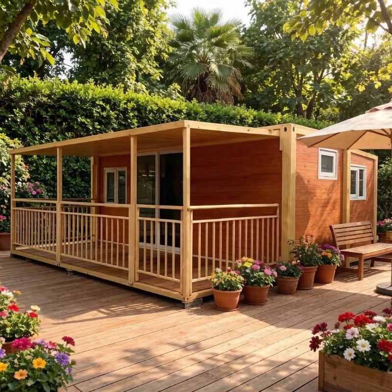 Hot Sale Expandable Container House Forest Cabin 40Ft 20Ft Prefab Tiny House Folding Room Container Houses Vacation Room Sunroom