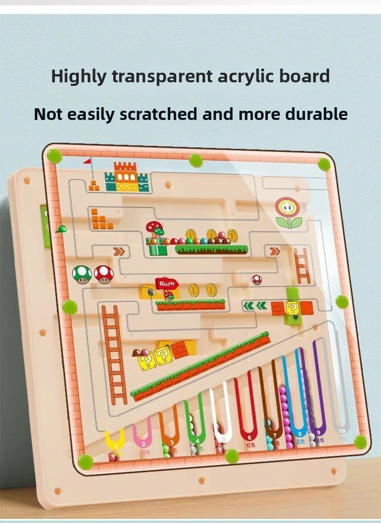 Magnetic Color and Number Maze Learning Education Toys Color Matching Montessori Toys Toys Concentration training for child Gift