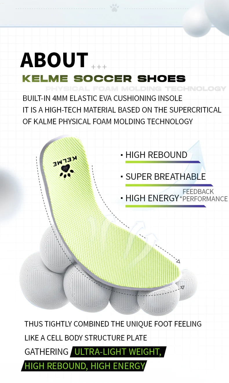 KELME Children's Football Boot  Boys And Girls TF Soccer Shoes Artificial Grass Anti-Slippery Youth AG Sports Training Shoes