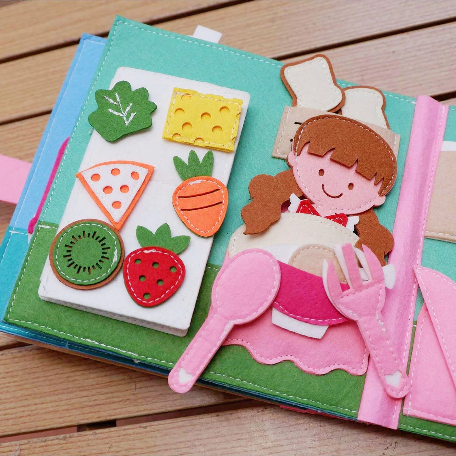 Toddlers Montessori Toys Busy Board Farm Animal Scene Storytelling Activity Toy Quiet Book Felt Activity Educational Sensory Toy
