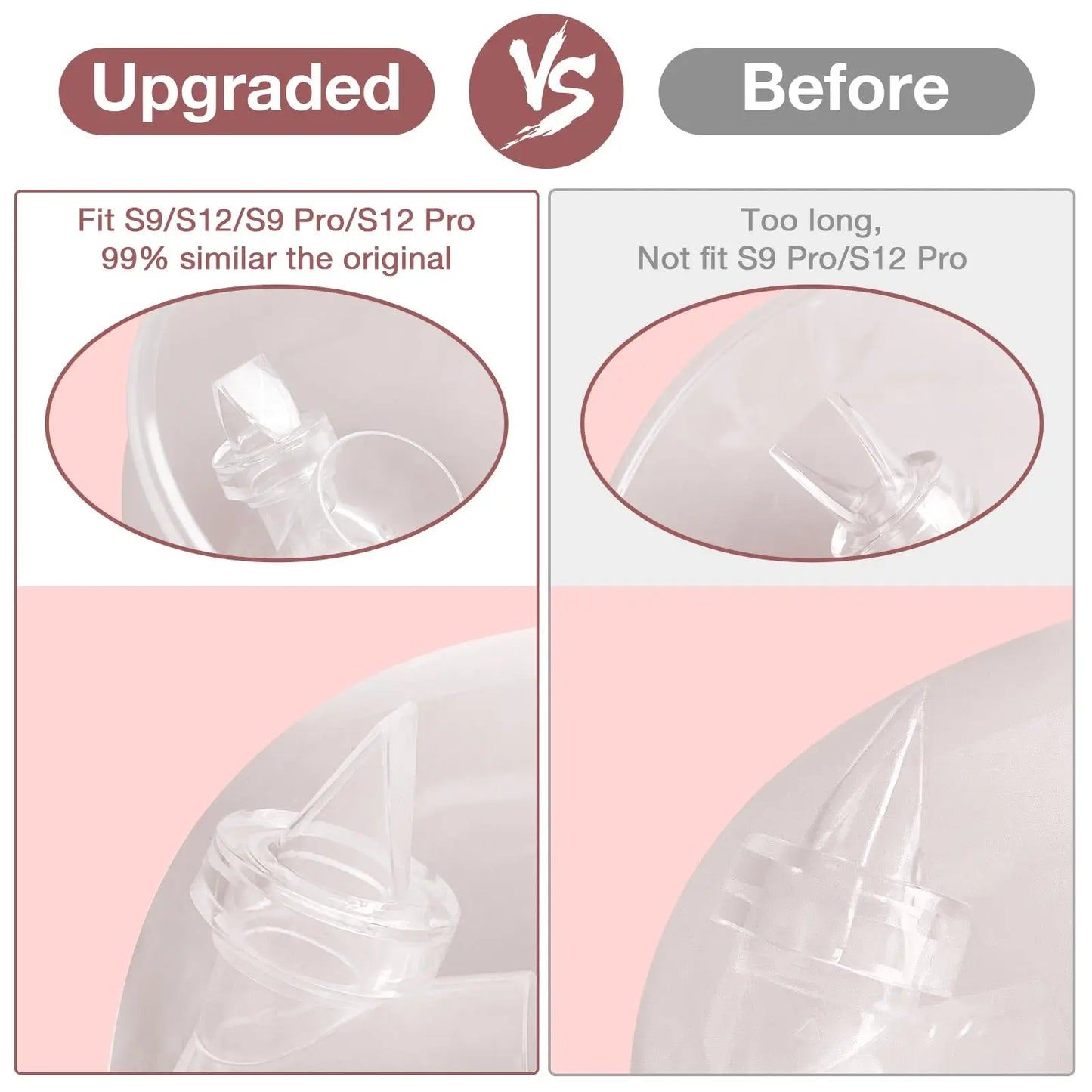 12Pcs Breast Pump Parts Compatible with momcozy S9 Pro/S12 Pro/S9/S12 Wearable Breastpump, Breastfeeding Essentials Kit,  Silico