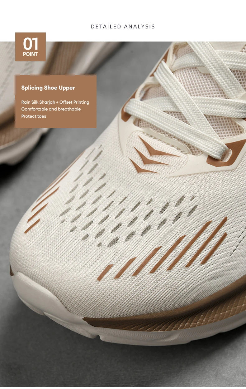 Men's Cushion Running Shoes 5KM Jogging Breathable Mesh Non-Slip Outdoor Trainer Sports Shoes Casual Sneakers Off-road Shoes